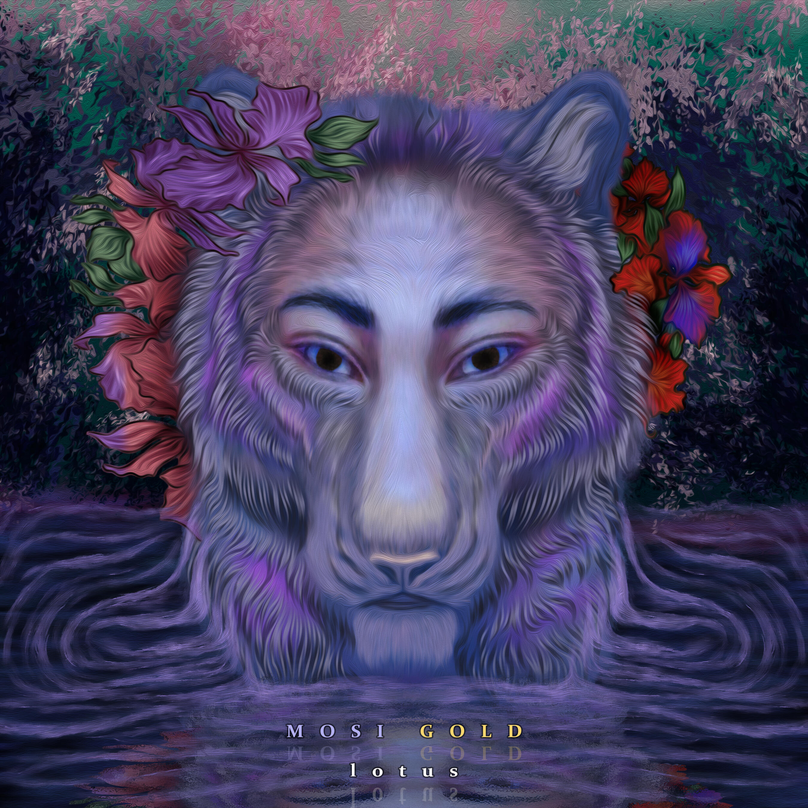 "Mosi Gold - 'Lotus'" - Album Cover Commission painted in Adobe Photoshop
