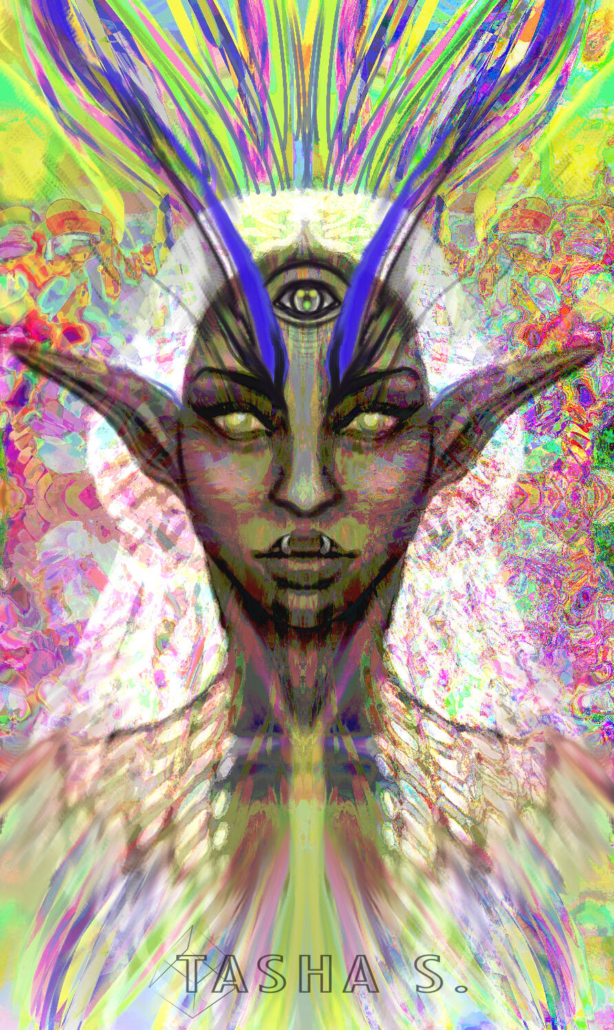 "Earthly Delights" - D&D character artwork painted in Krita