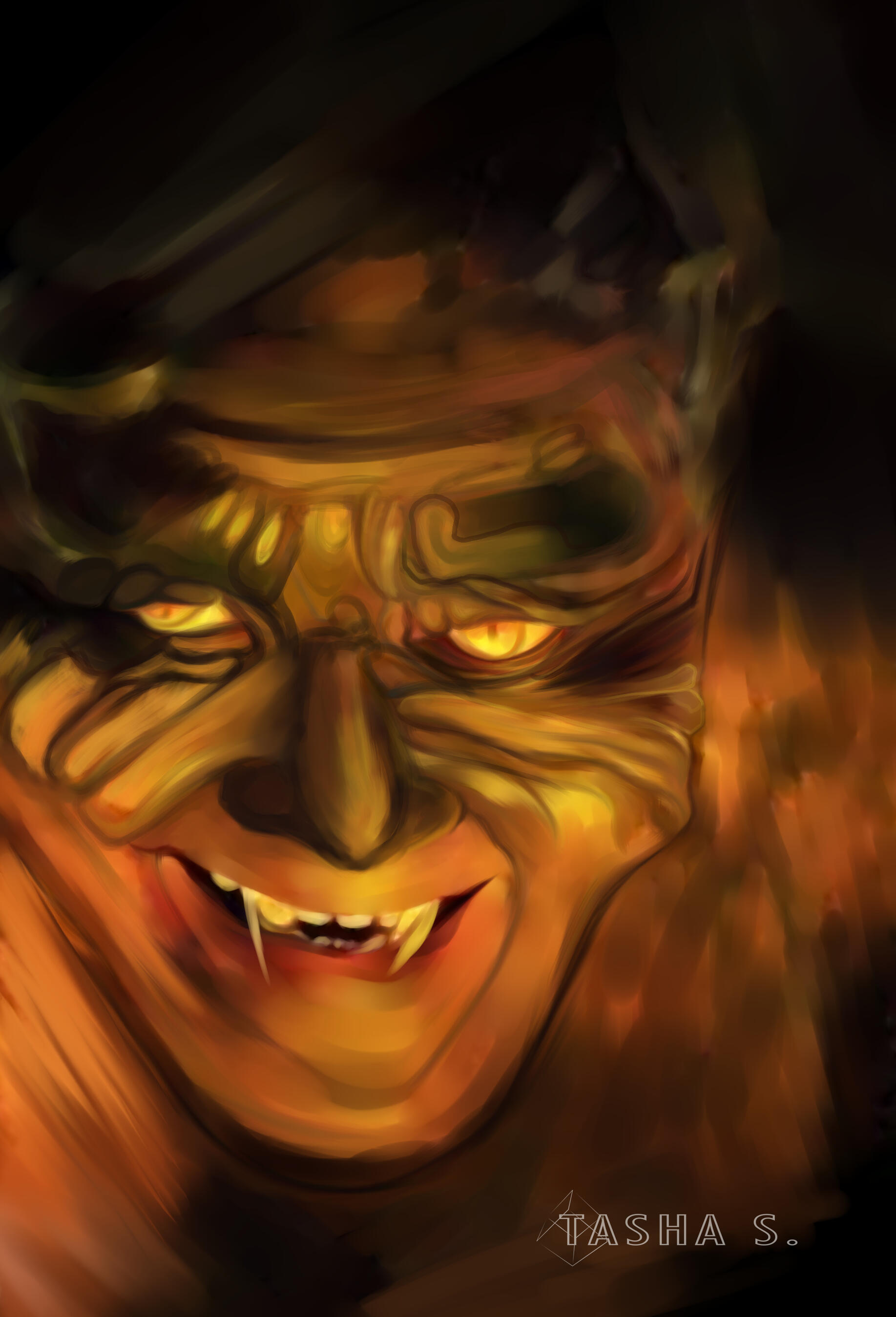 "'Agma' / The Devil" - Fan art of Korean horror film "The Wailing" painted in Paint Tool Sai and Krita