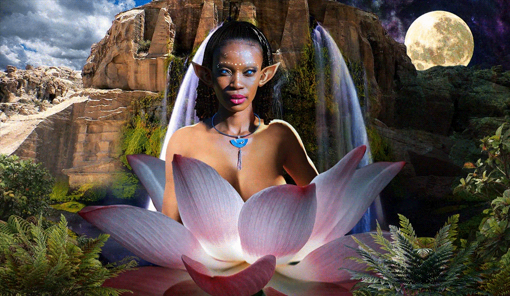 "Desert Fae" - Animated collage compiled in Adobe Photoshop