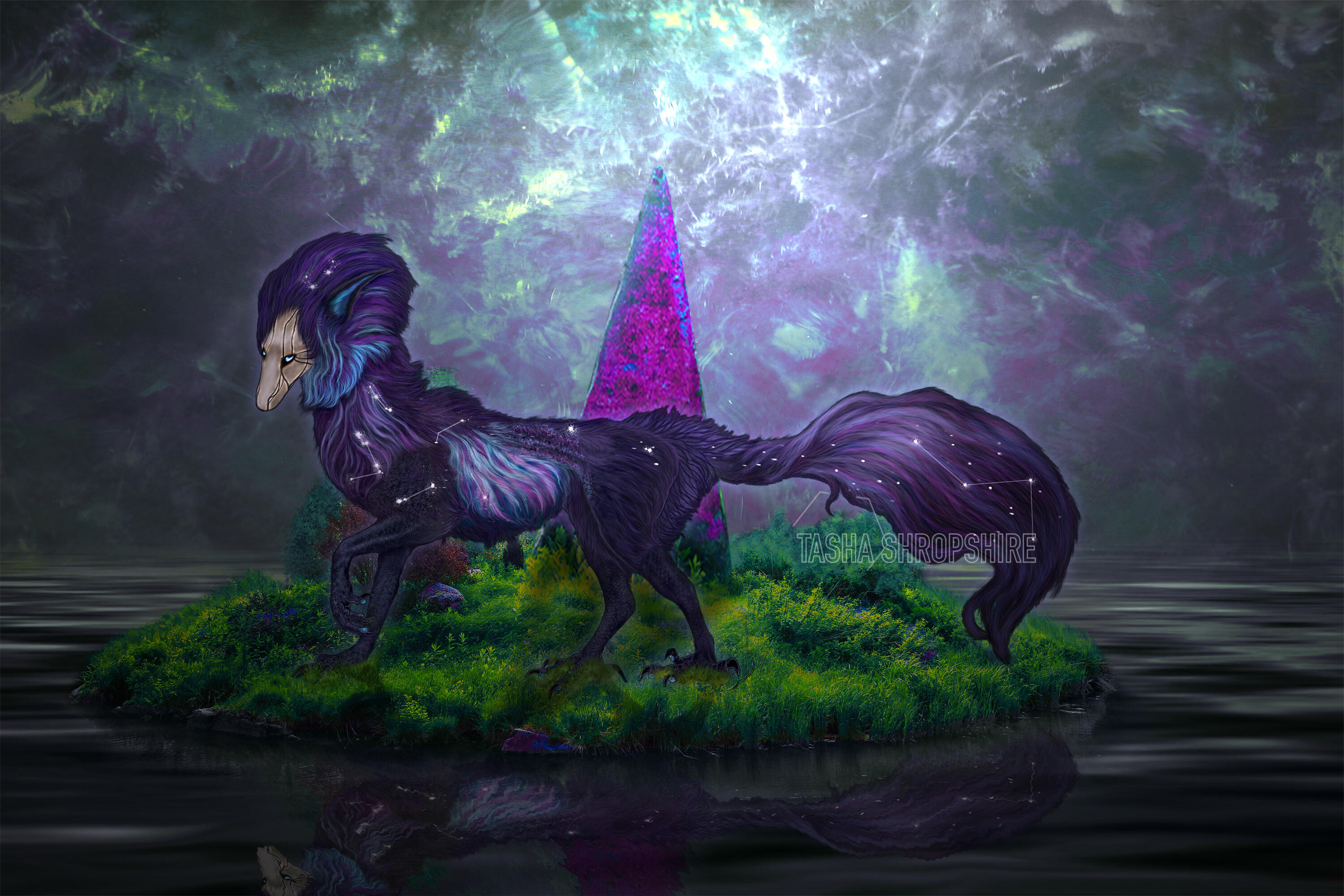 "Dimension Hopper" - Mixed media digital commission