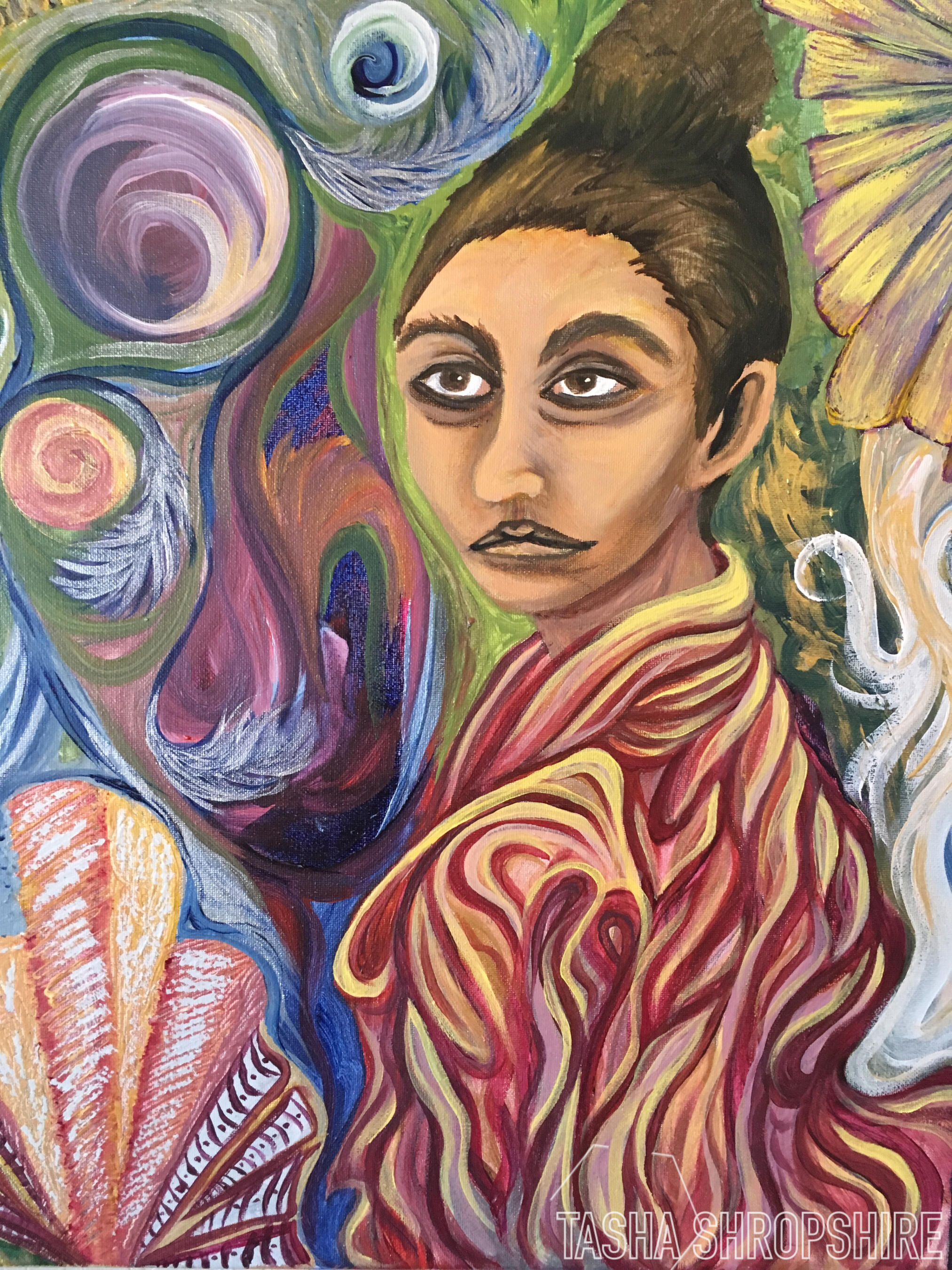 "Nun Disillusioned About Love" - Acrylic paint on stretched canvas