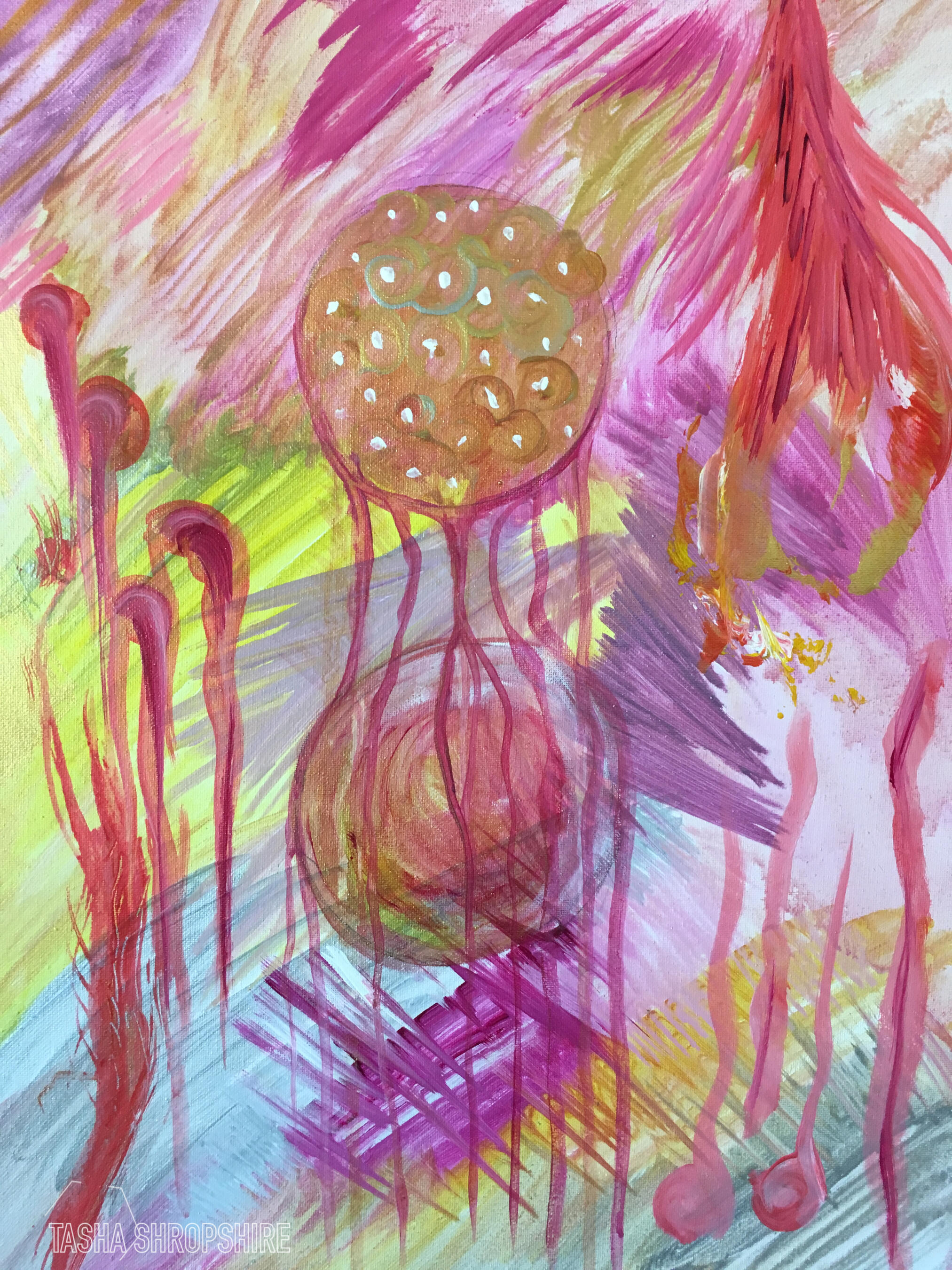 "Estrus Conception" - Acrylic paint on stretched canvas